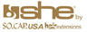 SO.CAP.USA Hair Extensions Logo with extensions provided by George's Salon